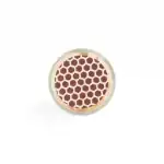 Honeycomb-patterned makeup compact with warm brown shades.