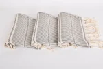 Elegant Striped Cotton Linen Hand Towel - Image 5